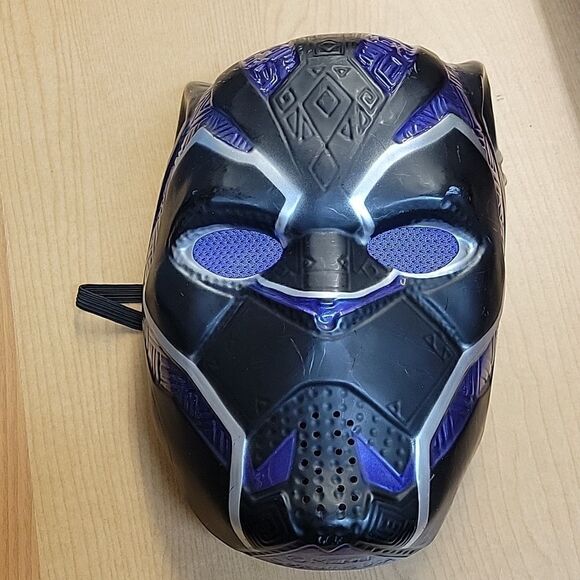 Rubies Avengers Black Panther Costume Child Sz large 12-14 Padded Bodysuit+ mask - Picture 8 of 9